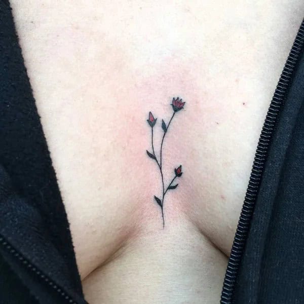 Small Sternum Tattoo