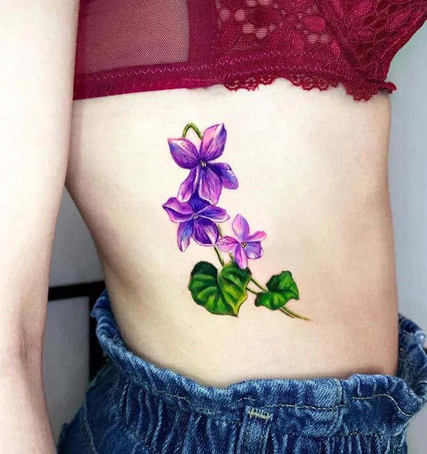 Violet Tattoo on Ribs