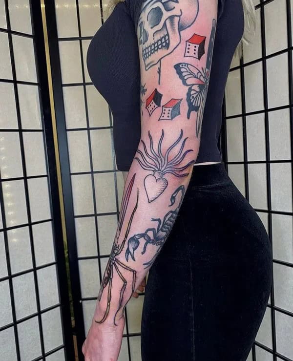 Patchwork Sleeve Tattoo