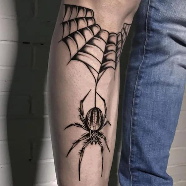 Spider Web Prison Tattoo