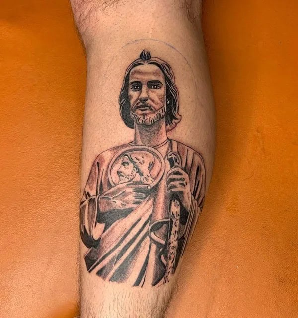 San Judas Flag Tattoo