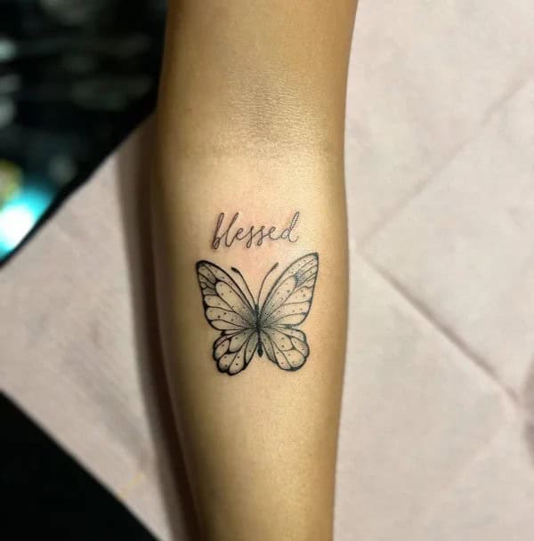 Blessed Butterfly tattoo