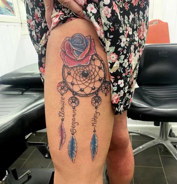 Dreamcatcher Name Tattoo