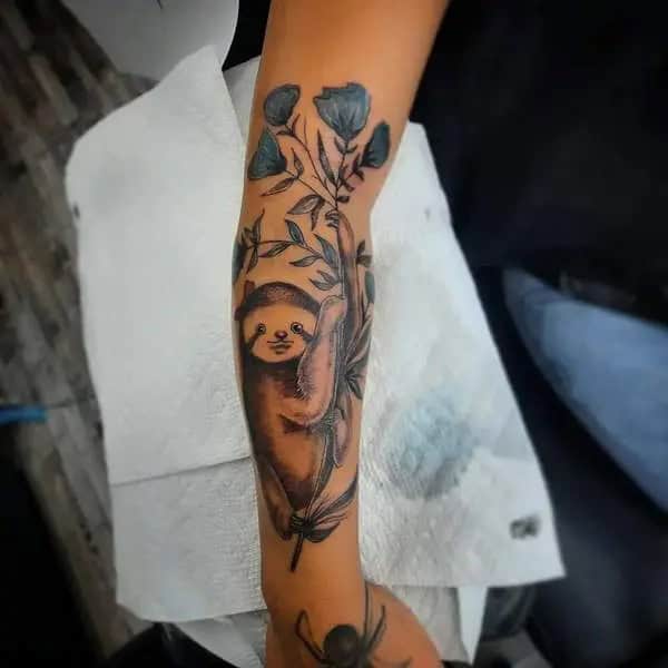 Sloth Forearm Tattoo