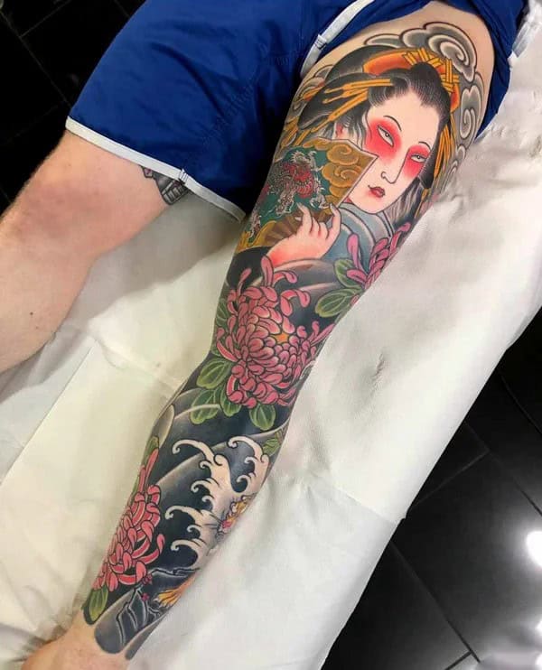 Japanese Leg Sleeve Tattoo