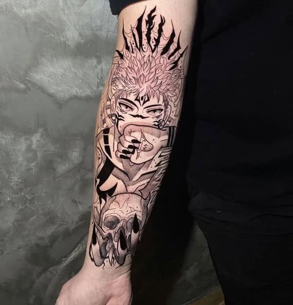 “Jujutsu Kaisen” Neck Tattoo