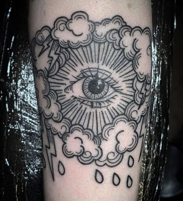 Eye Cloud Tattoo