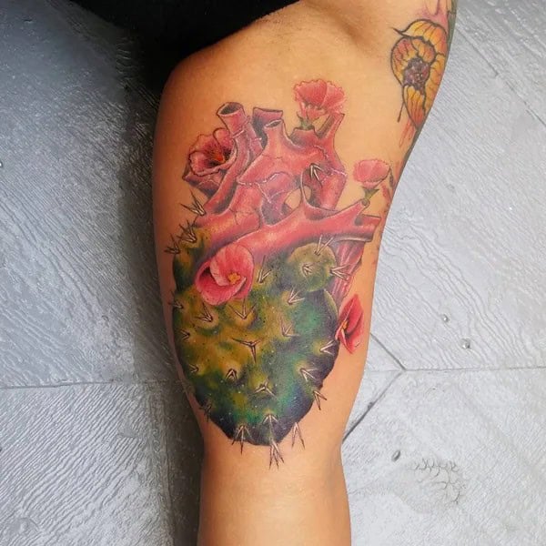 Cactus Heart Tattoo