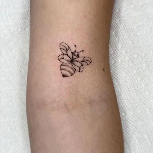 Simple Bee Tattoo