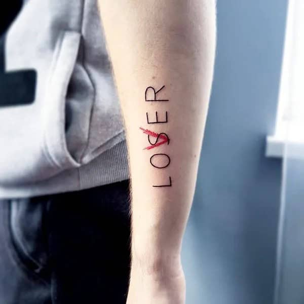 Evil Loser Lover tattoo