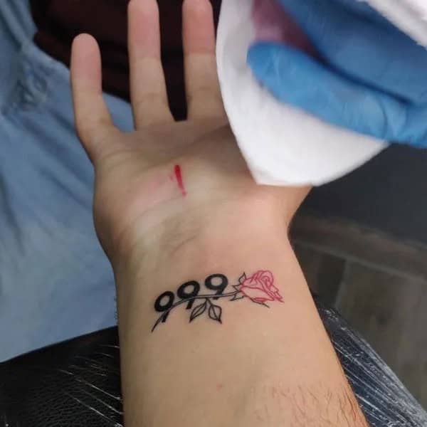 999 Tattoo On Wrist