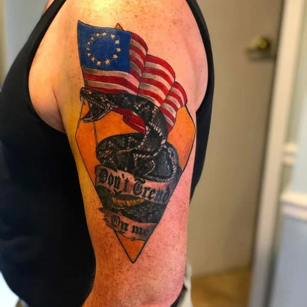 “Don’t Tread On Me” Flag Tattoo