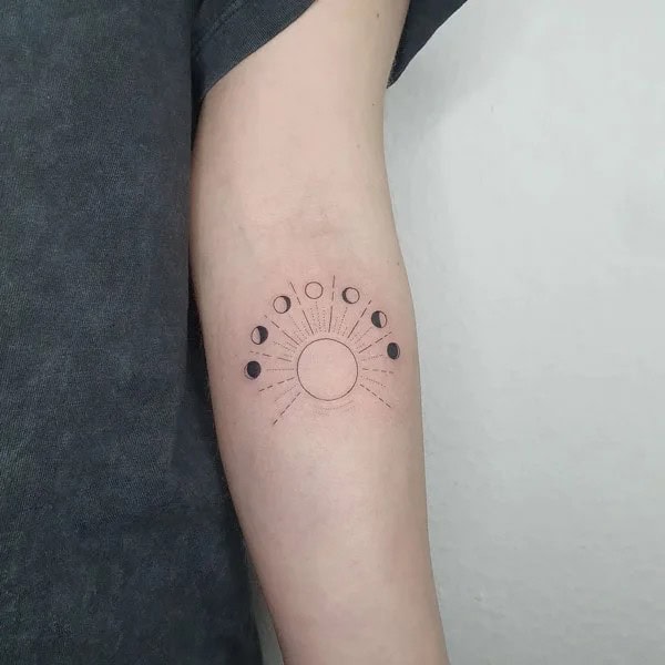 Simple Moon Phase Tattoo