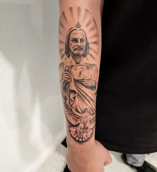 San Judas Flag Tattoo