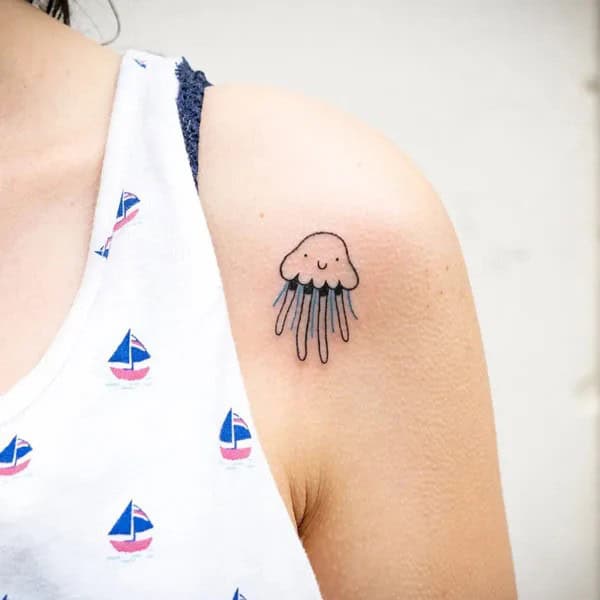 Cute Jellyfish Tattoo