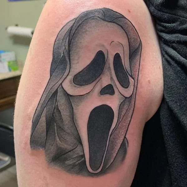 Ghostface Tattoo On Arm