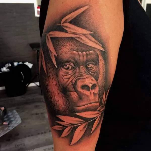 Realistic Gorilla Tattoo