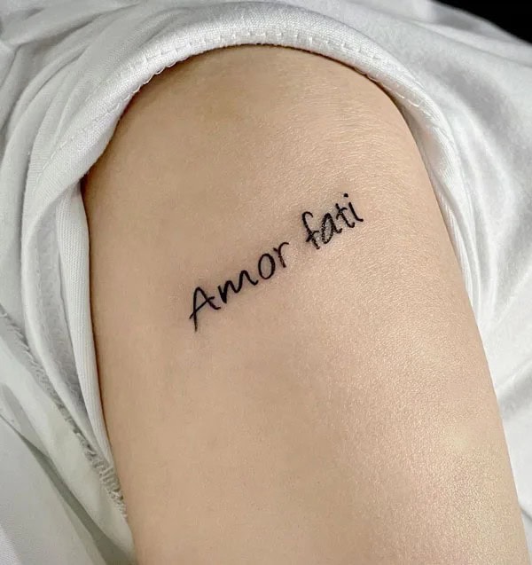 Geometric Amor Fati Tattoo