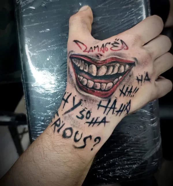 Joker Hand Tattoo