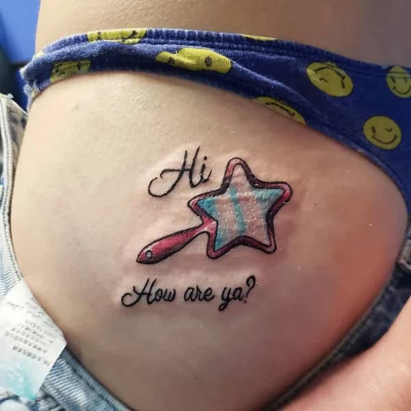 Bite Me Butt Tattoo