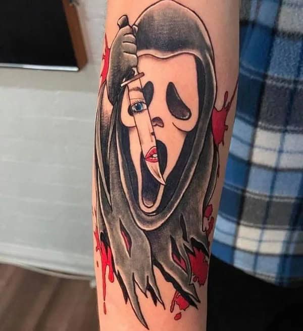 Scream Wrist Tattoo