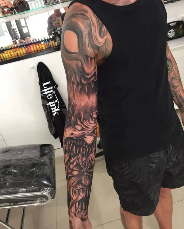 Demon Sleeve Tattoo