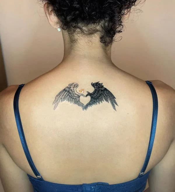 Devil And Angel Wings Tattoo