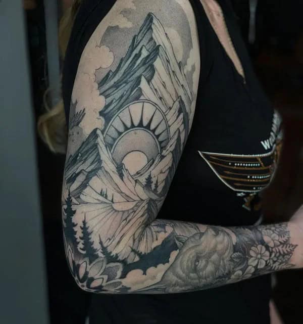 Mountain Sleeve Tattoo