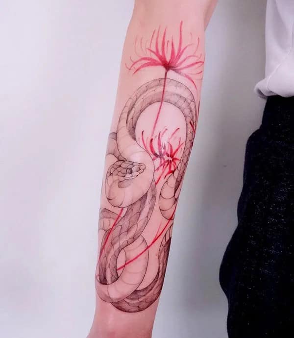 Demon Slayer Spider Lily Tattoo