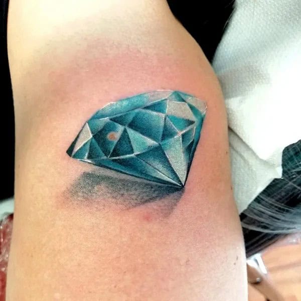 Realistic Diamond Tattoo