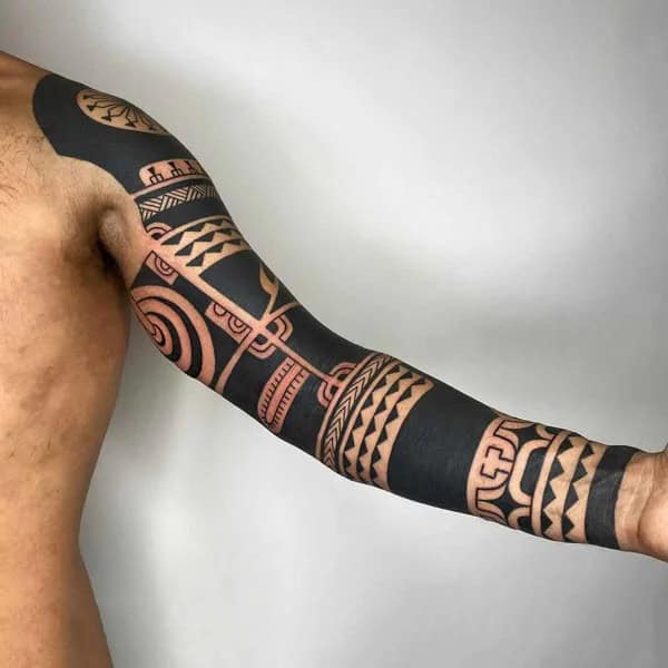 Tribal Blackwork Tattoo