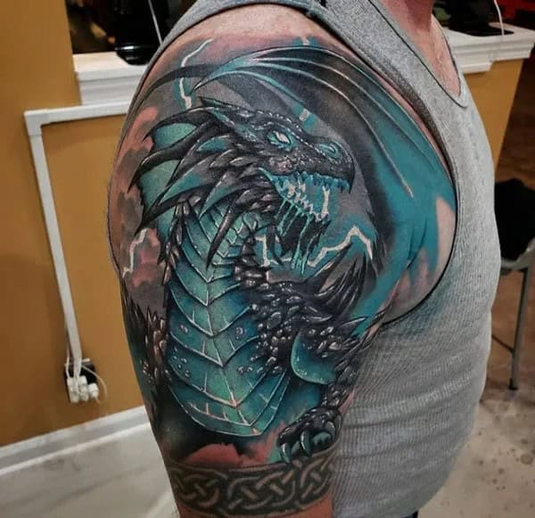 Shoulder Dragon Tattoo