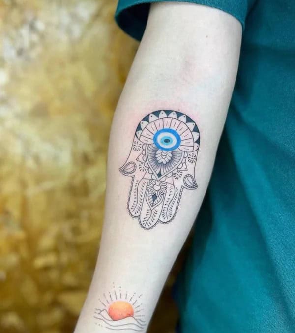 Hamsa Evil Eye Tattoo