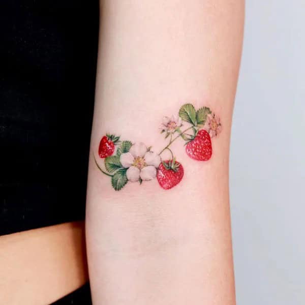 Strawberry Blossom Tattoo