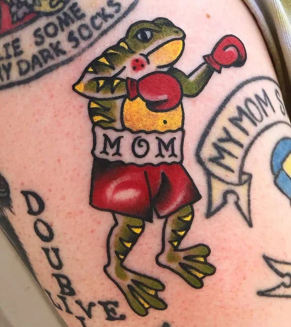 Traditional Frog Tattoo