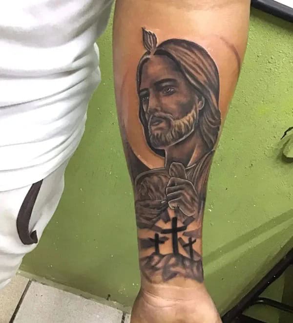 San Judas Flag Tattoo