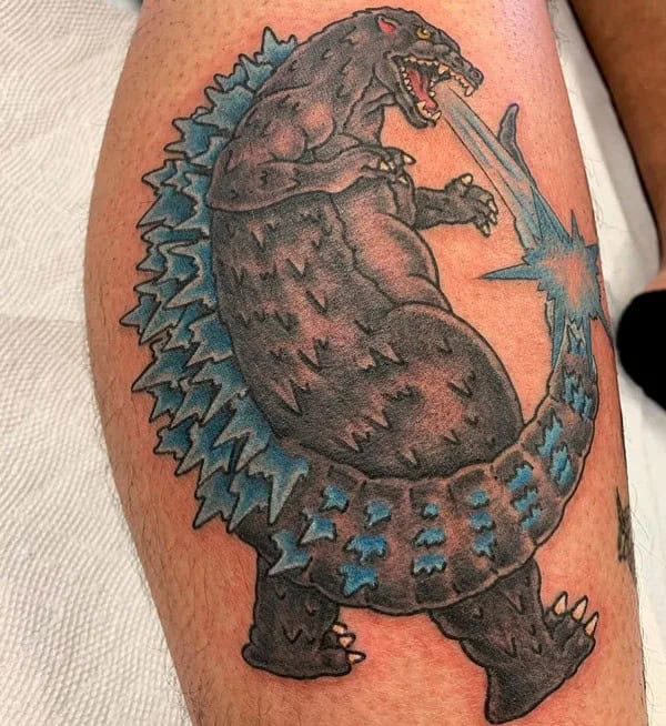 Godzilla vs Ghidorah tattoo