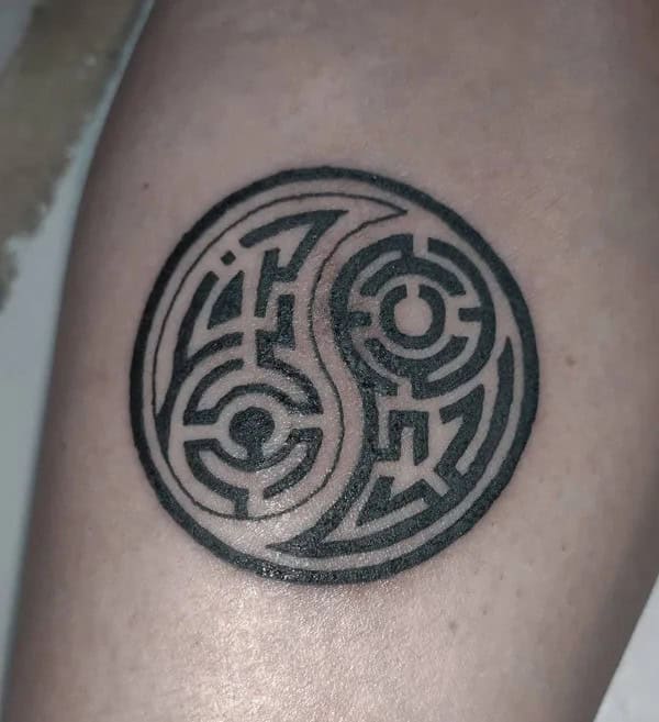 Tribal Yin Yang Tattoo