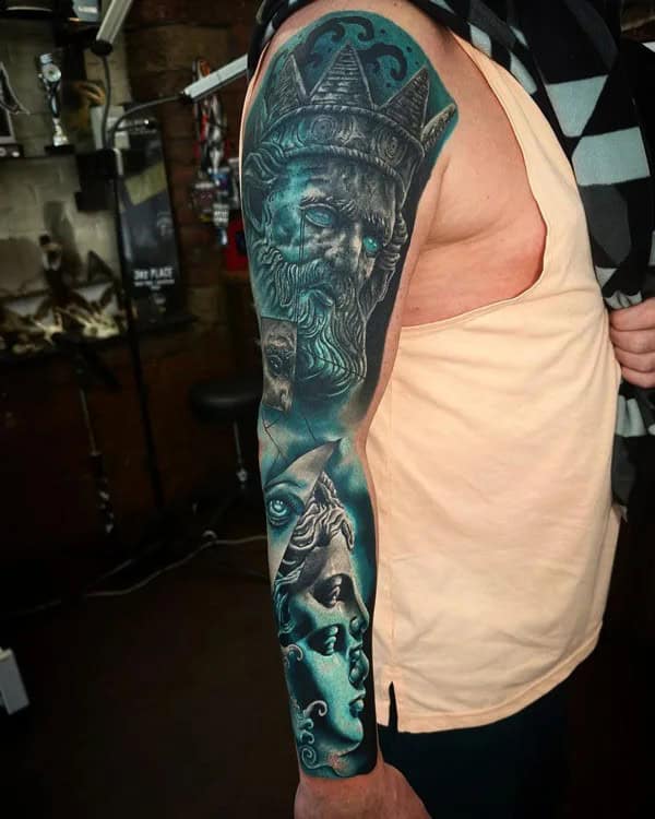 Poseidon Cover up Tattoo