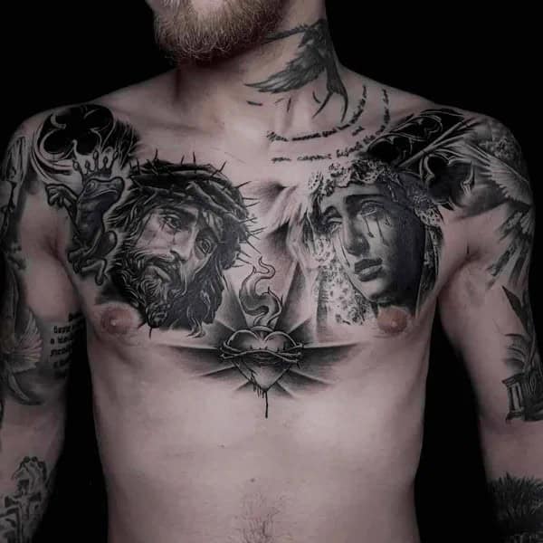 Christian Chest Tattoo