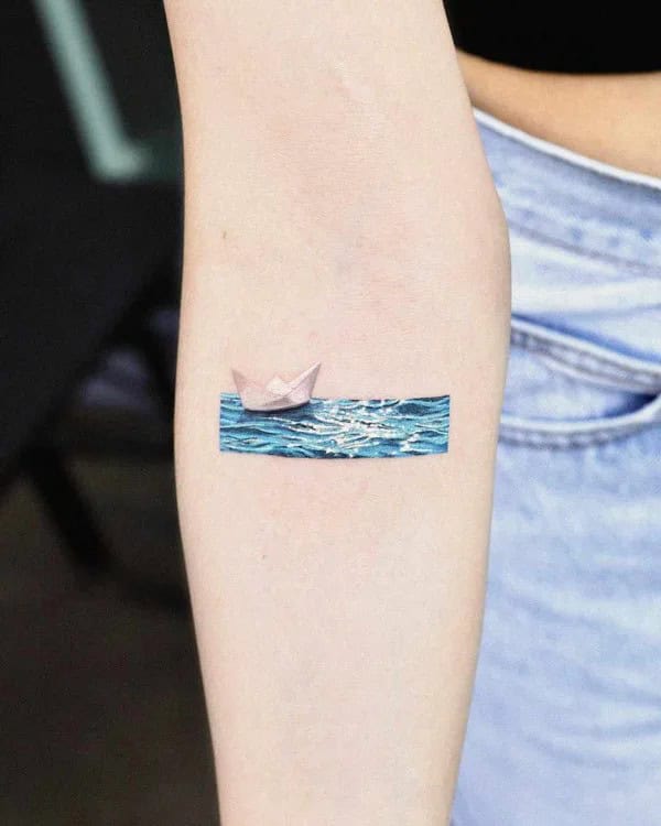 Simple Ocean Tattoo