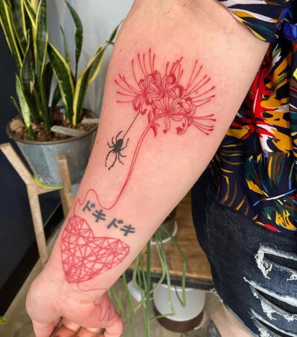 Demon Slayer Spider Lily Tattoo