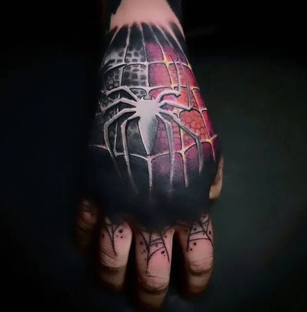 Spiderman Hand Tattoo