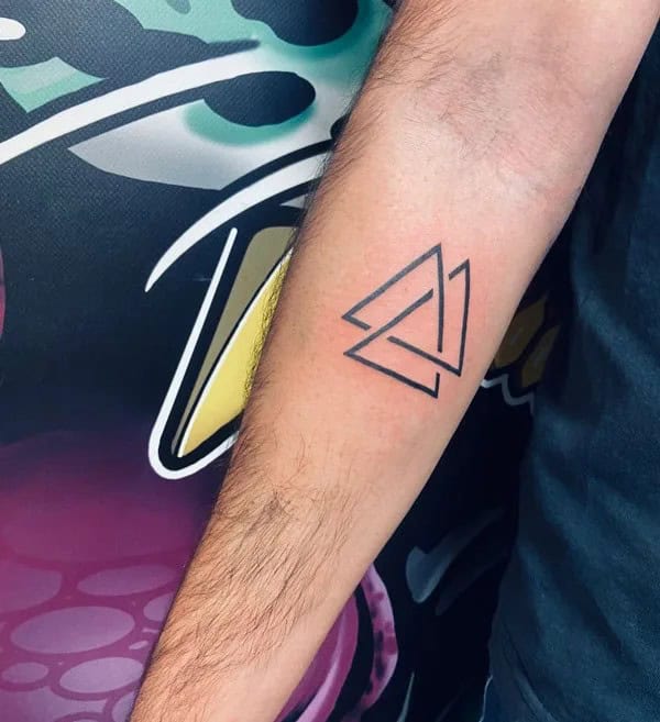 Simple Valknut Tattoo