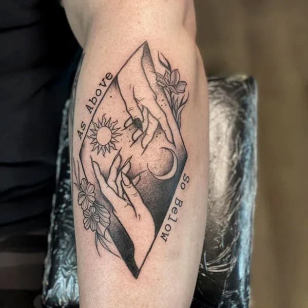 Heart “As above, so below” Tattoo