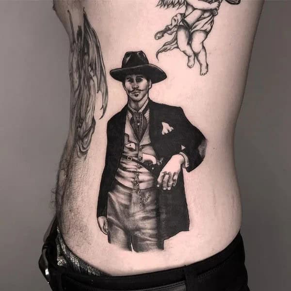 Doc Holliday Chest Tattoo