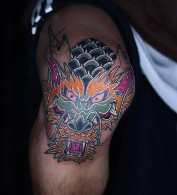 Dragon Knee Tattoo