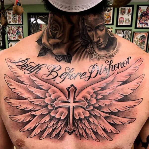 “Death Before Dishonour” Chest Tattoo