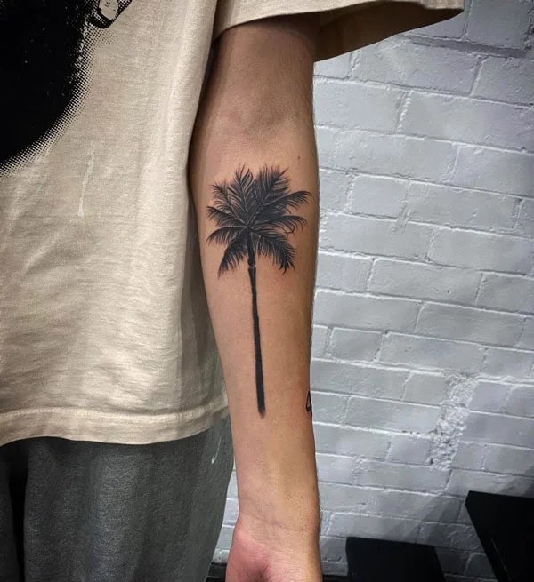 Palm Tree Forearm Tattoo