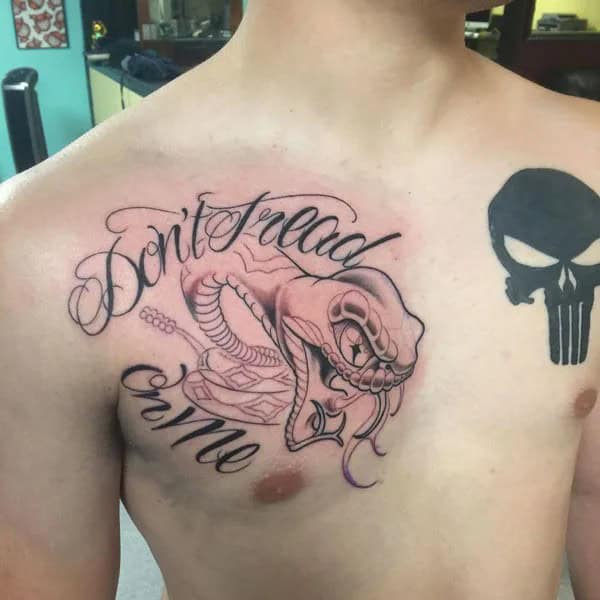 “Don’t Tread On Me” Back Tattoo